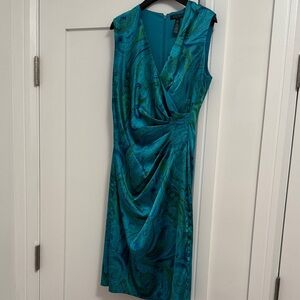 Lauren green and flowy cocktail dress. Size 6. Worn once